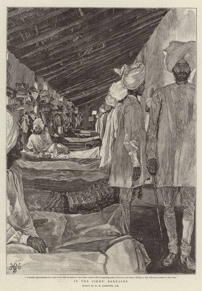 Nella caserma dei Sikh da Harry Hamilton Johnston