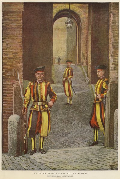Le Guardie Svizzere del Papa in Vaticano da Harry Hamilton Johnston