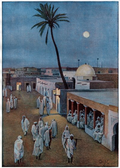 Tozeur (Tunisia) di sera di Sir Henry (Harry) Hamilton Johnston (1858-1927) - 1903 da Harry Hamilton Johnston
