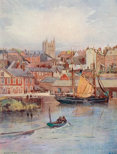 Il molo, Exeter, con le torri della cattedrale da Harry Hine