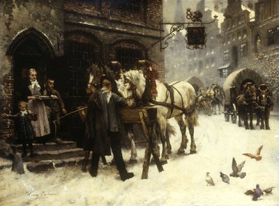 Fuori dalla locanda del villaggio da Harry Jochmus