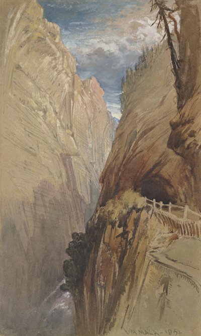 Via Mala, Svizzera, 1854 da Harry John Johnson