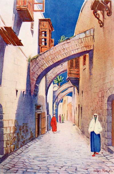La Via Dolorosa, Gerusalemme, Palestina, 1910 circa, da A Book of Modern Palestine di Richard Penlake, pubblicato nel 1910 circa. da Harry Morley