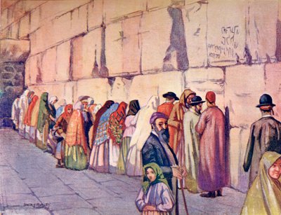 Il Muro del Pianto, Gerusalemme, Palestina, 1910 circa, da A Book of Modern Palestine di Richard Penlake, pubblicato nel 1910 circa. da Harry Morley