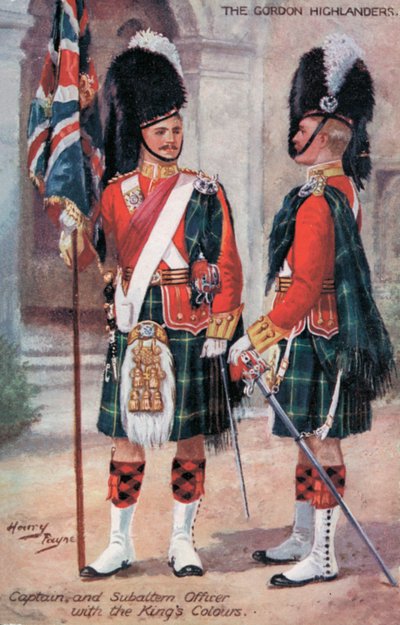 The Gordon Highlanders, Capitano e Ufficiale Subalterno, con i Colori del Re da Harry Payne