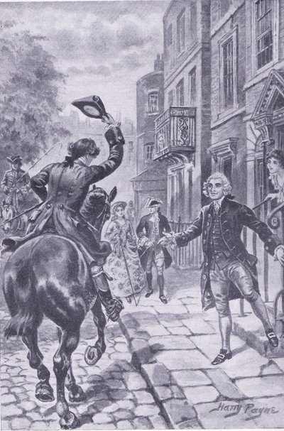 La lunga cavalcata termina a Londra, illustrazione da My Magazine da Harry Payne