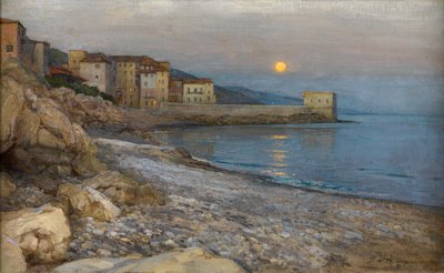 Il Bastione, Mentone, Costa Azzurra, al crepuscolo da Harry van der Weyden