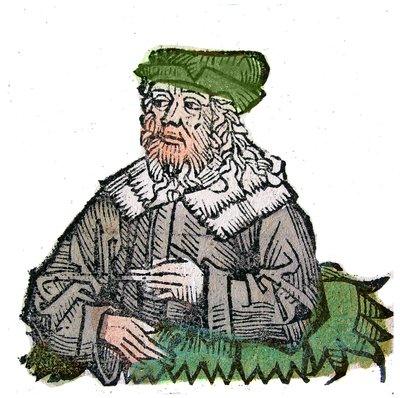 Ritratto di Plotino (Plotino) (205 - 270), filosofo greco. Xilografia delle "Cronache di Norimberga" di Hartmann Schedel da Hartmann Schedel