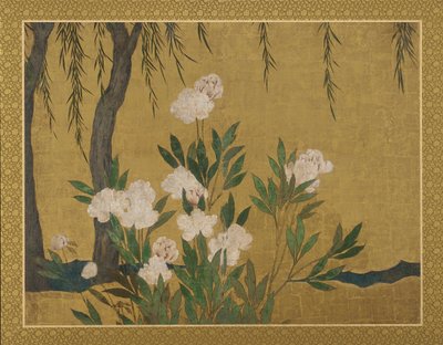 Peonie e salici da Hasegawa Tonin