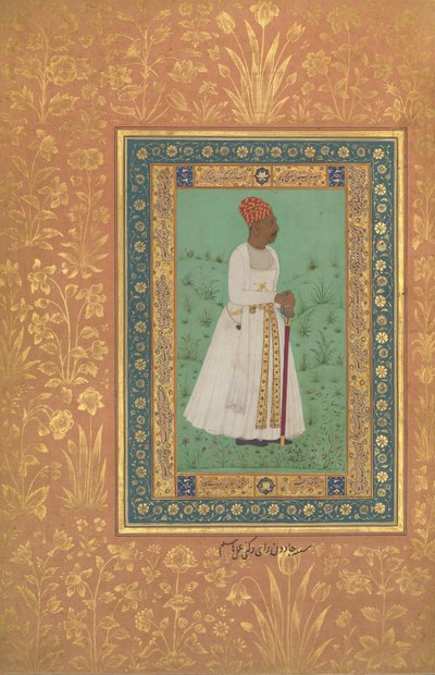 Ritratto di Jadun Rai Deccani, foglio dall