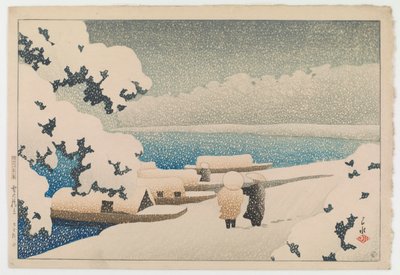 Neve a Hashidate, dalla serie Souvenirs of Travel II da Hasui Kawase