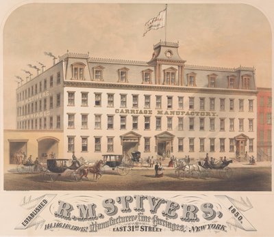R. M. Stivers, produttori di carrozze di lusso, 146-152 East 31st Street, New York, 1872-73 da Hatch and Co.