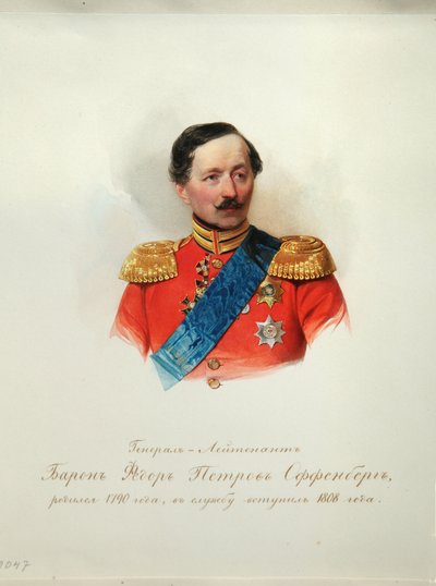 Ritratto del Generale Barone Fyodor Petrovich von Offenberg 1789-1857 dall
