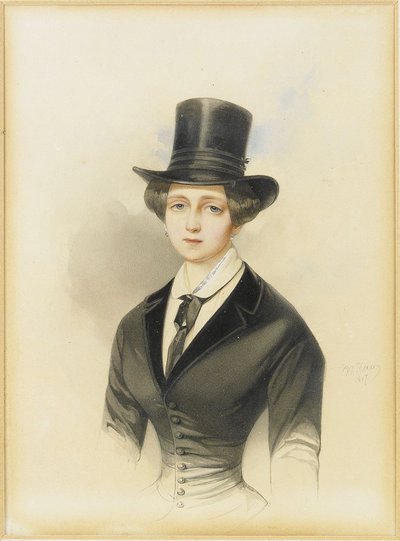 Ritratto della Granduchessa Caterina Mikhailovna di Russia, 1847 da Hau