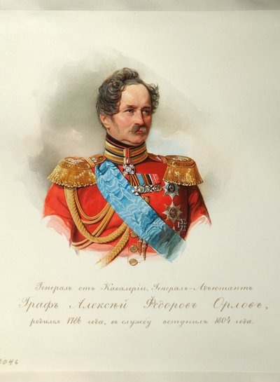 Ritratto del principe Alexey Fyodorovich Orlov dall