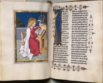 Libro dei Vangeli con Ritratti degli Evangelisti: Iniziale Decorata da Hausbuch Master