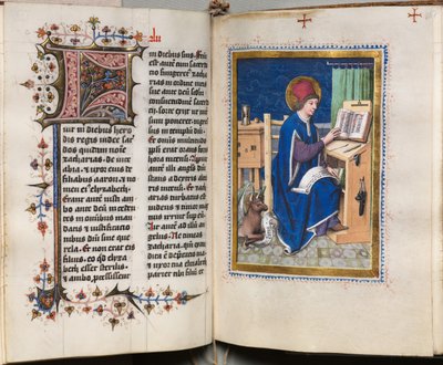 Libro dei Vangeli con Ritratti degli Evangelisti: Iniziale Decorata da Hausbuch Master