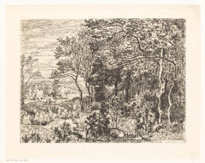 Figure al margine di un bosco da Hector Allemand