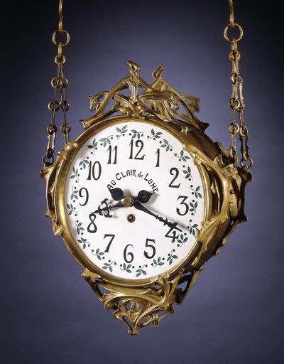 Un orologio a doppio quadrante da appendere da Hector Guimard