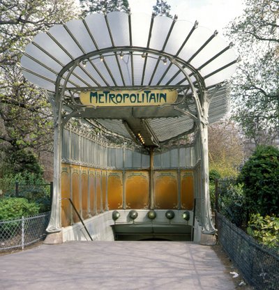 Porte Dauphine, fermata della metropolitana, architettura di Guimard da Hector Guimard