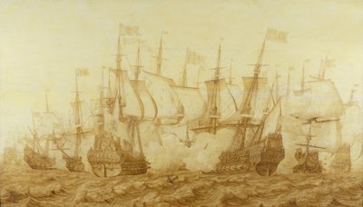 La battaglia di Gabbard, 2 giugno 1653 da Heerman Witmont