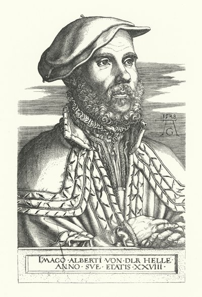 Ritratto di Albert van der Helle da Heinrich (after) Aldegrever