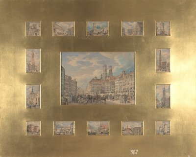 Quindici soggetti architettonici: vedute di Monaco da Heinrich Adam
