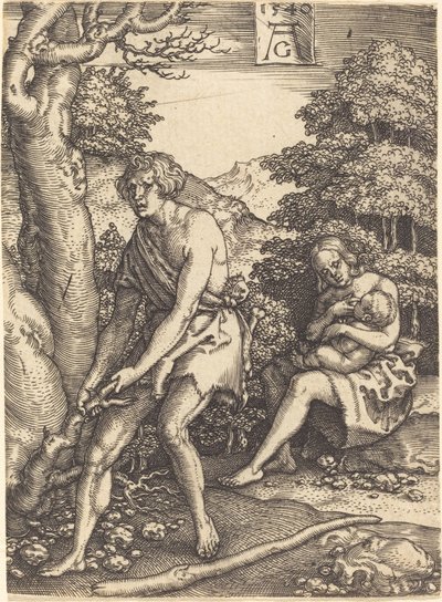 Adamo ed Eva al Lavoro da Heinrich Aldegrever