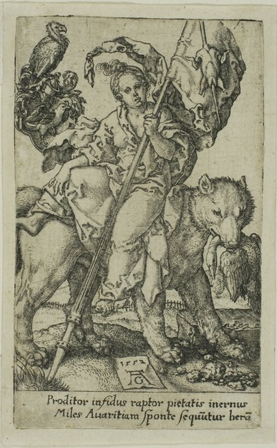 Avarizia, dai Vizi da Heinrich Aldegrever