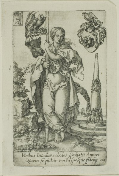 Carità, dalle Virtù da Heinrich Aldegrever