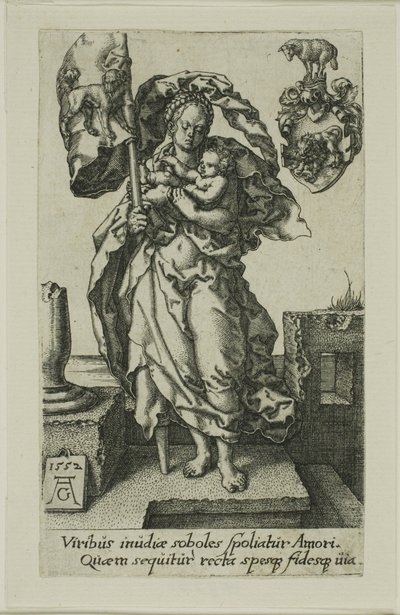 Compassione, dalle Virtù da Heinrich Aldegrever
