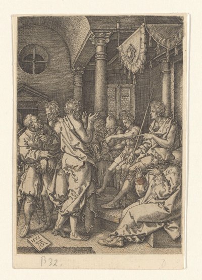 Daniele ascolta gli anziani (Storia di Susanna) da Heinrich Aldegrever