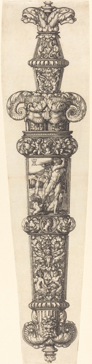 Progetto per un fodero di pugnale con Caino e Abele da Heinrich Aldegrever