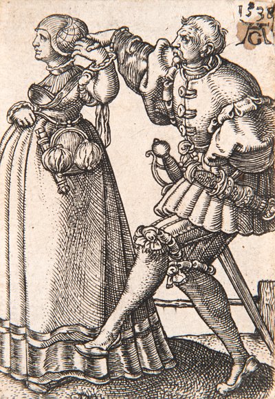 Dalla serie I piccoli ballerini di nozze, 1538 da Heinrich Aldegrever