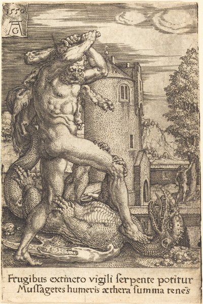 Ercole uccide il drago da Heinrich Aldegrever
