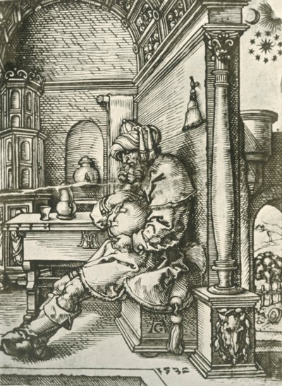 Giacobbe medita sui sogni di Giuseppe, 1532, 1908 da Heinrich Aldegrever