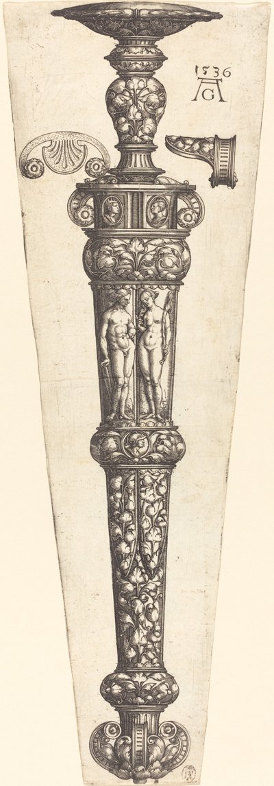 Grande Fodero di Pugnale con Coppia Nuda da Heinrich Aldegrever