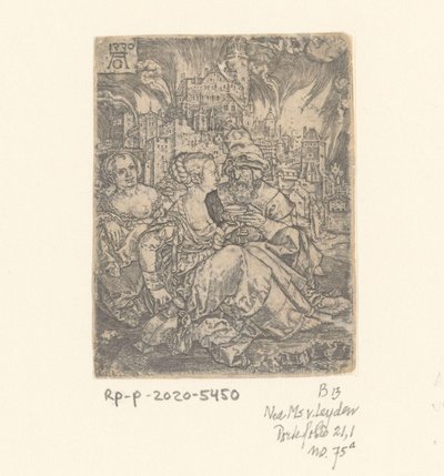 Lot e le sue figlie da Heinrich Aldegrever