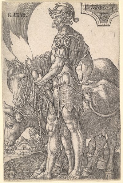 Marte, da I sette pianeti da Heinrich Aldegrever