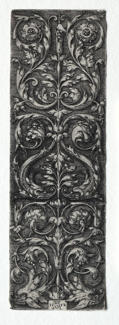 Disegno ornamentale con pesci da Heinrich Aldegrever