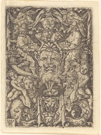 Ornamento con maschera da Heinrich Aldegrever
