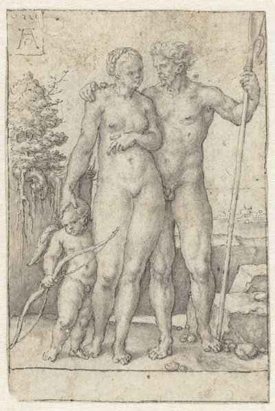 Paride, Enone e Cupido da Heinrich Aldegrever