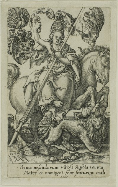 Superbia, dai Vizi da Heinrich Aldegrever