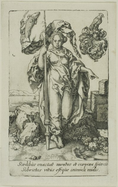 Temperanza, dalle Virtù da Heinrich Aldegrever