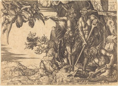 Il ricco portato via dal diavolo da Heinrich Aldegrever