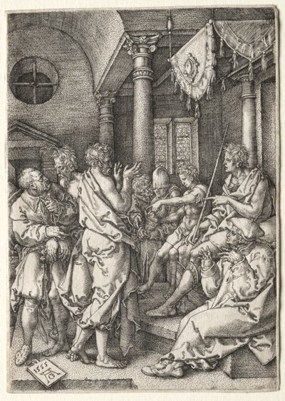 La Storia di Susanna: Daniele Interroga gli Anziani da Heinrich Aldegrever