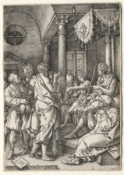 La storia di Susanna: Daniele interroga gli anziani da Heinrich Aldegrever