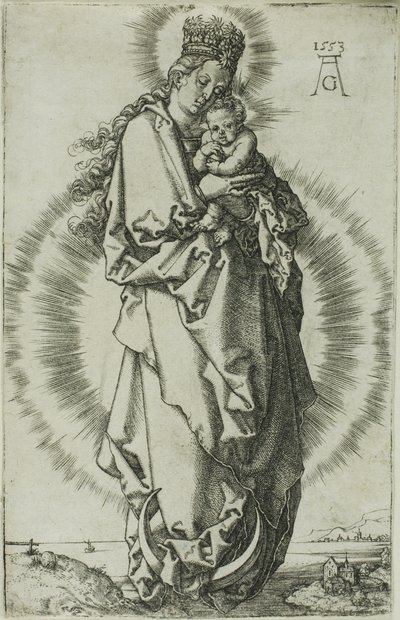 La Vergine e il Bambino su una luna crescente da Heinrich Aldegrever
