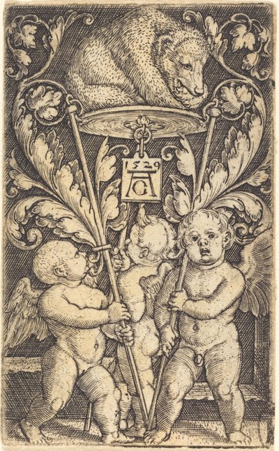 Tre cupidi e un orso da Heinrich Aldegrever