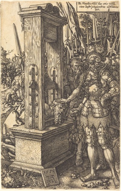 Tito Manlio decapita suo figlio da Heinrich Aldegrever
